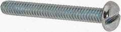 Value Collection - 1/4-20 UNC, 2" Length Under Head Slotted Drive Machine Screw - Pan Head, Grade J82 Steel, Zinc-Plated Finish, Without Washer - USA Tool & Supply