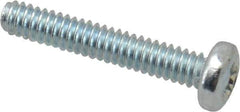 Value Collection - #2-56 UNC, 1/2" Length Under Head Phillips Drive Machine Screw - Pan Head, Grade J82 Steel, Zinc-Plated Finish, Without Washer - USA Tool & Supply
