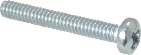 Value Collection - #2-56 UNC, 5/8" Length Under Head Phillips Drive Machine Screw - Pan Head, Grade J82 Steel, Zinc-Plated Finish, Without Washer - USA Tool & Supply