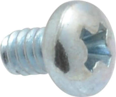 Value Collection - #4-40 UNC, 3/16" Length Under Head Phillips Drive Machine Screw - Pan Head, Grade 2 Steel, Zinc-Plated Finish, Without Washer - USA Tool & Supply