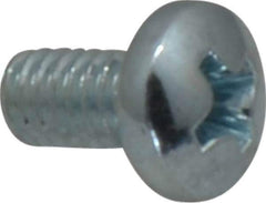 Value Collection - #8-32 UNC, 5/16" Length Under Head Phillips Drive Machine Screw - Pan Head, Grade J82 Steel, Zinc-Plated Finish, Without Washer - USA Tool & Supply