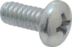 Value Collection - #10-24 UNC, 7/16" Length Under Head Phillips Drive Machine Screw - Pan Head, Grade J82 Steel, Zinc-Plated Finish, Without Washer - USA Tool & Supply