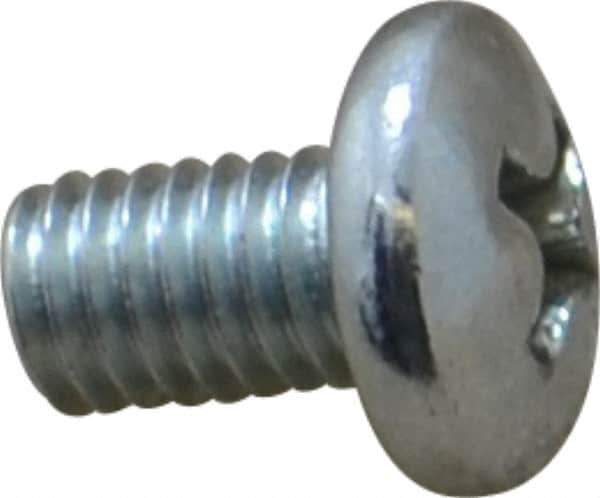 Value Collection - #10-32 UNF, 5/16" Length Under Head Phillips Drive Machine Screw - Pan Head, Grade 2 Steel, Zinc-Plated Finish, Without Washer - USA Tool & Supply