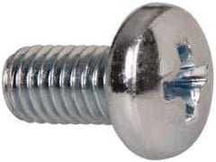 Value Collection - #10-32 UNF, 3/8" Length Under Head Phillips Drive Machine Screw - Pan Head, Grade J82 Steel, Zinc-Plated Finish, Without Washer - USA Tool & Supply