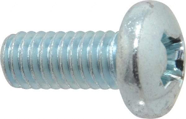 Value Collection - 5/16-18 UNC, 3/4" Length Under Head Phillips Drive Machine Screw - Pan Head, Grade 2 Steel, Zinc-Plated Finish, Without Washer - USA Tool & Supply