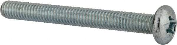 Value Collection - 5/16-18 UNC, 3" Length Under Head Phillips Drive Machine Screw - Pan Head, Grade 2 Steel, Zinc-Plated Finish, Without Washer - USA Tool & Supply
