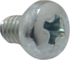 Value Collection - M3x0.50, 4mm Length Under Head Phillips Drive Machine Screw - Pan Head, Grade 4.8 Steel, Zinc-Plated Finish, Without Washer - USA Tool & Supply