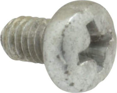 Value Collection - M4x0.70, 6mm Length Under Head Phillips Drive Machine Screw - Pan Head, Grade 4.8 Steel, Zinc-Plated Finish, Without Washer - USA Tool & Supply
