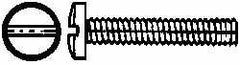 Value Collection - #2-56 UNC, 1/4" Length Under Head Slotted Drive Machine Screw - Binding Head, Grade J82 Steel, Zinc-Plated Finish, Without Washer - USA Tool & Supply