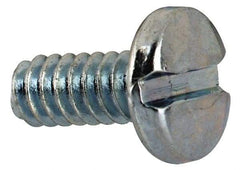 Value Collection - #4-40 UNC, 1/4" Length Under Head Slotted Drive Machine Screw - Binding Head, Grade J82 Steel, Zinc-Plated Finish, Without Washer - USA Tool & Supply