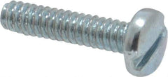 Value Collection - #4-40 UNC, 1/2" Length Under Head Slotted Drive Machine Screw - Binding Head, Grade J82 Steel, Zinc-Plated Finish, Without Washer - USA Tool & Supply