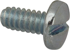 Value Collection - #6-32 UNC, 5/16" Length Under Head Slotted Drive Machine Screw - Binding Head, Grade J82 Steel, Zinc-Plated Finish, Without Washer - USA Tool & Supply