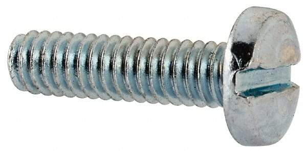 Value Collection - #8-32 UNC, 5/8" Length Under Head Slotted Drive Machine Screw - Binding Head, Grade J82 Steel, Zinc-Plated Finish, Without Washer - USA Tool & Supply