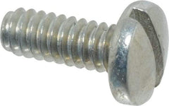 Value Collection - #10-24 UNC, 1/2" Length Under Head Slotted Drive Machine Screw - Binding Head, Grade J82 Steel, Zinc-Plated Finish, Without Washer - USA Tool & Supply