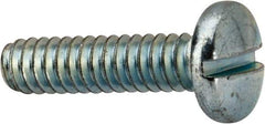 Value Collection - #10-24 UNC, 3/4" Length Under Head Slotted Drive Machine Screw - Binding Head, Grade J82 Steel, Zinc-Plated Finish, Without Washer - USA Tool & Supply
