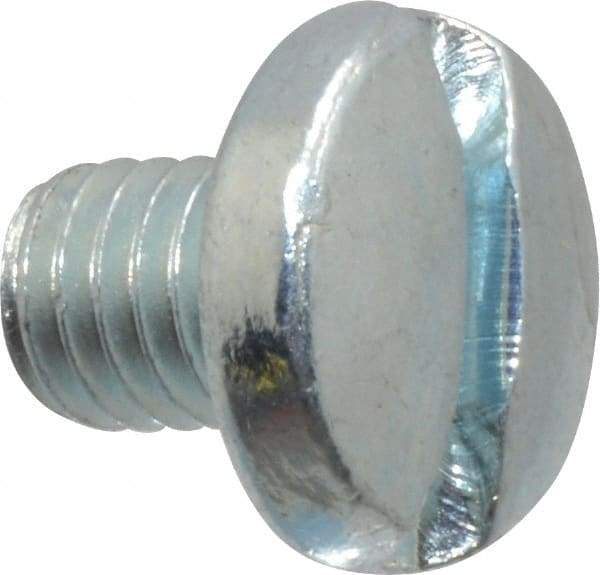 Value Collection - #10-32 UNF, 1/4" Length Under Head Slotted Drive Machine Screw - Binding Head, Grade J82 Steel, Zinc-Plated Finish, Without Washer - USA Tool & Supply
