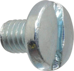 Value Collection - #10-32 UNF, 1/4" Length Under Head Slotted Drive Machine Screw - Binding Head, Grade J82 Steel, Zinc-Plated Finish, Without Washer - USA Tool & Supply