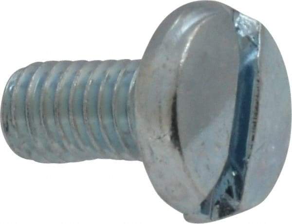 Value Collection - #10-32 UNF, 3/8" Length Under Head Slotted Drive Machine Screw - Binding Head, Grade J82 Steel, Zinc-Plated Finish, Without Washer - USA Tool & Supply