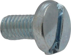 Value Collection - #10-32 UNF, 3/8" Length Under Head Slotted Drive Machine Screw - Binding Head, Grade J82 Steel, Zinc-Plated Finish, Without Washer - USA Tool & Supply