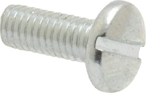 Value Collection - #10-32 UNF, 1/2" Length Under Head Slotted Drive Machine Screw - Binding Head, Grade J82 Steel, Zinc-Plated Finish, Without Washer - USA Tool & Supply