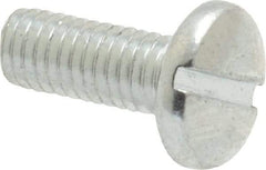 Value Collection - #10-32 UNF, 1/2" Length Under Head Slotted Drive Machine Screw - Binding Head, Grade J82 Steel, Zinc-Plated Finish, Without Washer - USA Tool & Supply