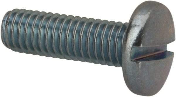 Value Collection - #10-32 UNF, 5/8" Length Under Head Slotted Drive Machine Screw - Binding Head, Grade J82 Steel, Zinc-Plated Finish, Without Washer - USA Tool & Supply