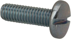Value Collection - #10-32 UNF, 5/8" Length Under Head Slotted Drive Machine Screw - Binding Head, Grade J82 Steel, Zinc-Plated Finish, Without Washer - USA Tool & Supply