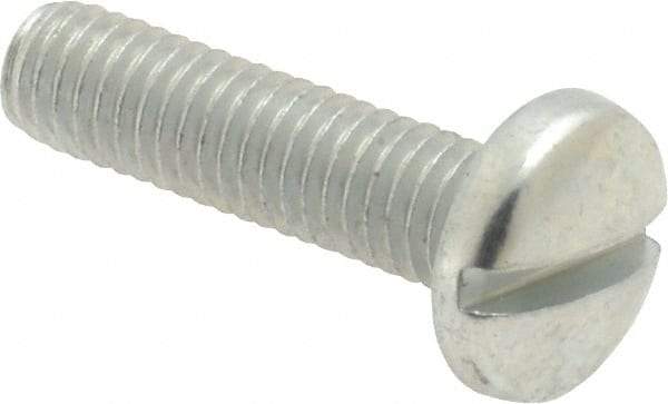 Value Collection - #10-32 UNF, 3/4" Length Under Head Slotted Drive Machine Screw - Binding Head, Grade J82 Steel, Zinc-Plated Finish, Without Washer - USA Tool & Supply