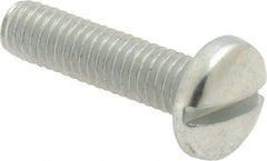 Value Collection - #10-32 UNF, 3/4" Length Under Head Slotted Drive Machine Screw - Binding Head, Grade J82 Steel, Zinc-Plated Finish, Without Washer - USA Tool & Supply