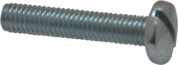 Value Collection - #10-32 UNF, 1" Length Under Head Slotted Drive Machine Screw - Binding Head, Grade J82 Steel, Zinc-Plated Finish, Without Washer - USA Tool & Supply