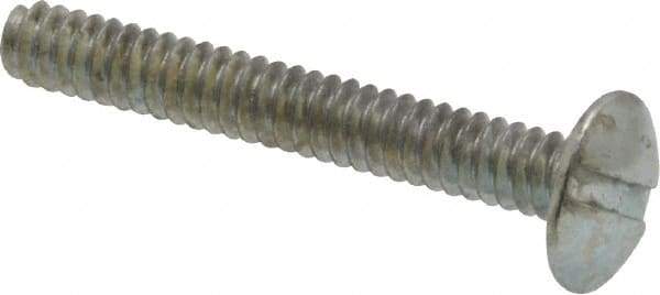 Value Collection - #6-32 UNC, 1" Length Under Head Slotted Drive Machine Screw - Truss Head, Grade 2 Steel, Zinc-Plated Finish, Without Washer - USA Tool & Supply