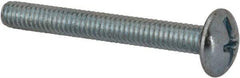 Value Collection - #8-32 UNC, 1-1/4" Length Under Head Slotted Drive Machine Screw - Truss Head, Grade 2 Steel, Zinc-Plated Finish, Without Washer - USA Tool & Supply