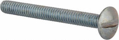 Value Collection - #8-32 UNC, 1-1/2" Length Under Head Slotted Drive Machine Screw - Truss Head, Grade 2 Steel, Zinc-Plated Finish, Without Washer - USA Tool & Supply