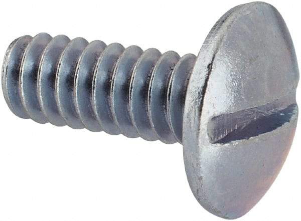 Value Collection - #10-24 UNC, 1/2" Length Under Head Slotted Drive Machine Screw - Truss Head, Grade 2 Steel, Zinc-Plated Finish, Without Washer - USA Tool & Supply