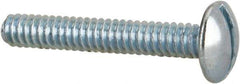 Value Collection - #10-24 UNC, 1-1/4" Length Under Head Slotted Drive Machine Screw - Truss Head, Grade 2 Steel, Zinc-Plated Finish, Without Washer - USA Tool & Supply