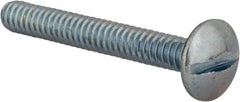 Value Collection - #10-24 UNC, 1-1/2" Length Under Head Slotted Drive Machine Screw - Truss Head, Grade 2 Steel, Zinc-Plated Finish, Without Washer - USA Tool & Supply