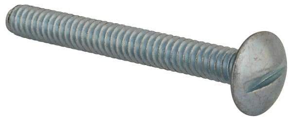 Value Collection - #10-24 UNC, 1-3/4" Length Under Head Slotted Drive Machine Screw - Truss Head, Grade 2 Steel, Zinc-Plated Finish, Without Washer - USA Tool & Supply