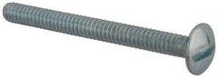 Value Collection - #10-24 UNC, 2" Length Under Head Slotted Drive Machine Screw - Truss Head, Grade 2 Steel, Zinc-Plated Finish, Without Washer - USA Tool & Supply