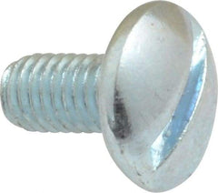 Value Collection - #10-32 UNF, 3/8" Length Under Head Slotted Drive Machine Screw - Truss Head, Grade J82 Steel, Zinc-Plated Finish, Without Washer - USA Tool & Supply