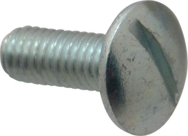Value Collection - #10-32 UNF, 1/2" Length Under Head Slotted Drive Machine Screw - Truss Head, Grade J82 Steel, Zinc-Plated Finish, Without Washer - USA Tool & Supply