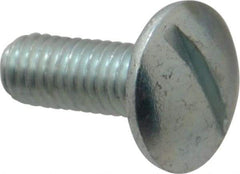 Value Collection - #10-32 UNF, 1/2" Length Under Head Slotted Drive Machine Screw - Truss Head, Grade J82 Steel, Zinc-Plated Finish, Without Washer - USA Tool & Supply
