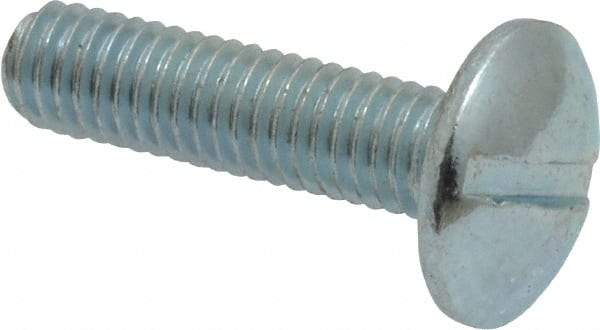 Value Collection - #10-32 UNF, 3/4" Length Under Head Slotted Drive Machine Screw - Truss Head, Grade 2 Steel, Zinc-Plated Finish, Without Washer - USA Tool & Supply