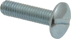 Value Collection - #10-32 UNF, 3/4" Length Under Head Slotted Drive Machine Screw - Truss Head, Grade 2 Steel, Zinc-Plated Finish, Without Washer - USA Tool & Supply