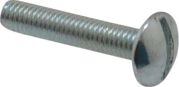 Value Collection - #10-32 UNF, 1" Length Under Head Slotted Drive Machine Screw - Truss Head, Grade 2 Steel, Zinc-Plated Finish, Without Washer - USA Tool & Supply