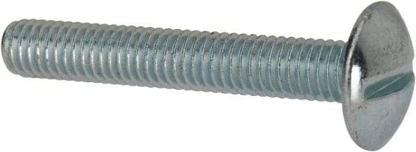 Value Collection - #10-32 UNF, 1-1/4" Length Under Head Slotted Drive Machine Screw - Truss Head, Grade J82 Steel, Zinc-Plated Finish, Without Washer - USA Tool & Supply