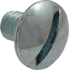 Value Collection - 1/4-20 UNC, 3/8" Length Under Head Slotted Drive Machine Screw - Truss Head, Grade 2 Steel, Zinc-Plated Finish, Without Washer - USA Tool & Supply