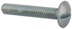 Value Collection - 1/4-20 UNC, 1-1/2" Length Under Head Slotted Drive Machine Screw - Truss Head, Grade J82 Steel, Zinc-Plated Finish, Without Washer - USA Tool & Supply
