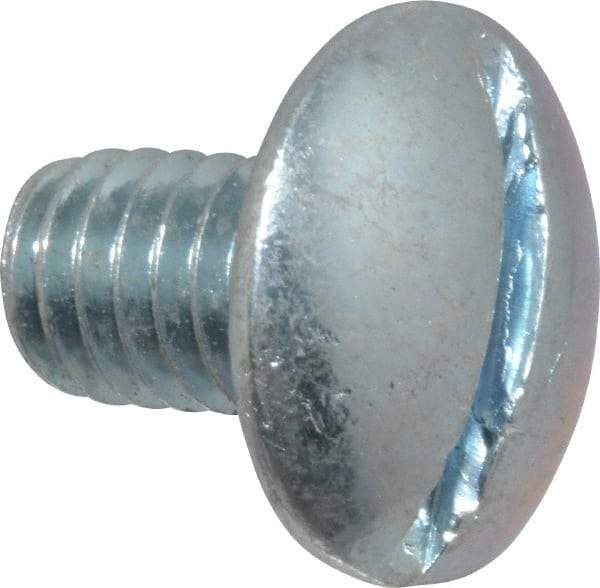 Value Collection - 5/16-18 UNC, 1/2" Length Under Head Slotted Drive Machine Screw - Truss Head, Grade J82 Steel, Zinc-Plated Finish, Without Washer - USA Tool & Supply