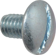Value Collection - 5/16-18 UNC, 1/2" Length Under Head Slotted Drive Machine Screw - Truss Head, Grade J82 Steel, Zinc-Plated Finish, Without Washer - USA Tool & Supply