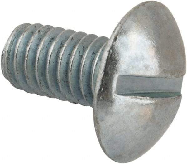 Value Collection - 5/16-18 UNC, 5/8" Length Under Head Slotted Drive Machine Screw - Truss Head, Grade 2 Steel, Zinc-Plated Finish, Without Washer - USA Tool & Supply